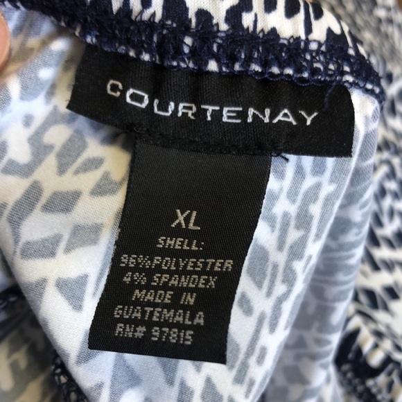 Courtenay navy and white skirt - Picture 5 of 5